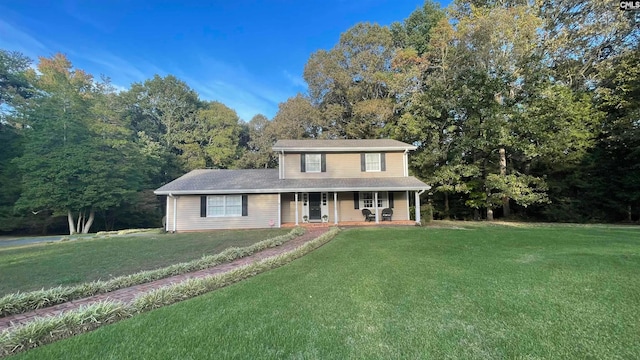 view of front of house with a front yard