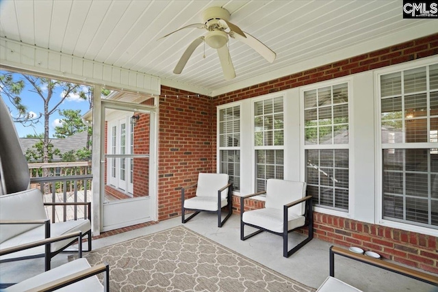 51 Swallowtail Ct, Columbia, SC 29229 - sunroom featuring ceiling fan and wood ceiling