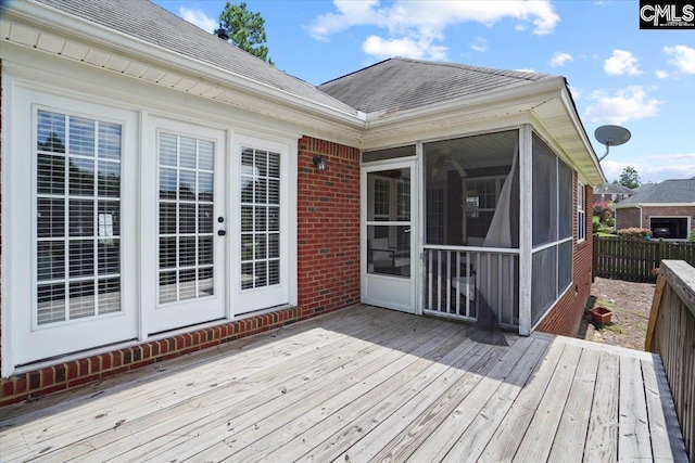 51 Swallowtail Ct, Columbia, SC 29229 - wooden deck with a sunroom