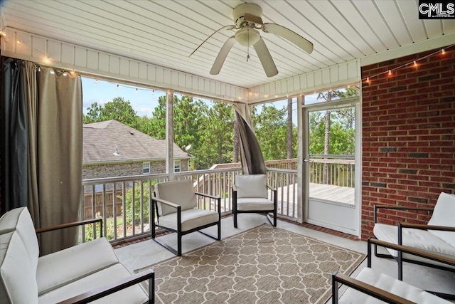 51 Swallowtail Ct, Columbia, SC 29229 - sunroom featuring ceiling fan