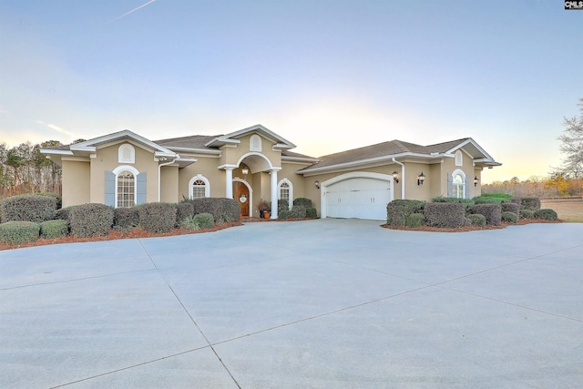 view of front of home featuring a garage