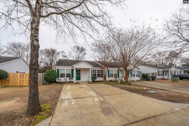 view of ranch-style home