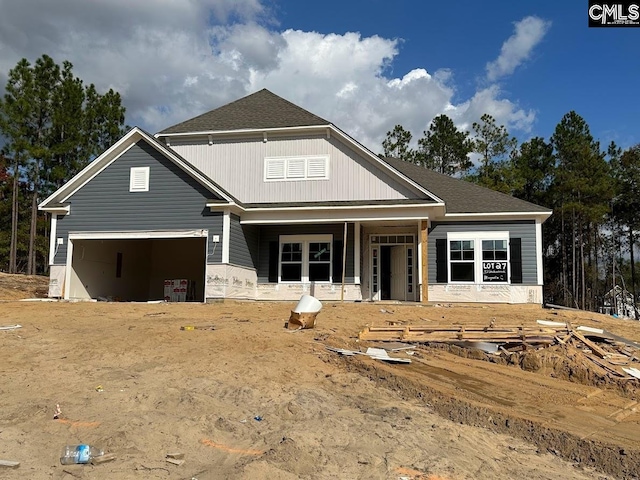 view of front of property with a porch