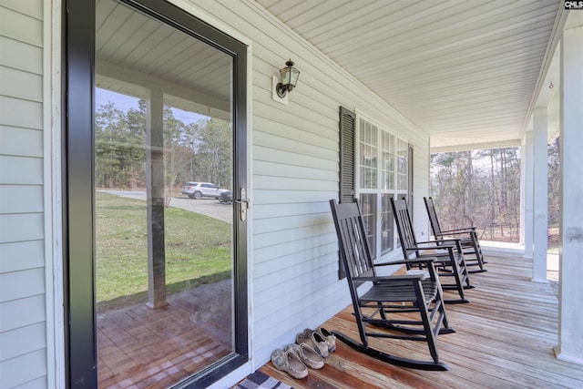 view of wooden deck