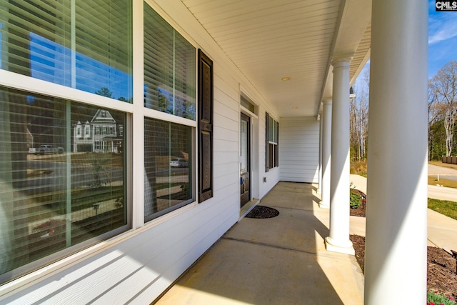 view of patio / terrace featuring covered porch