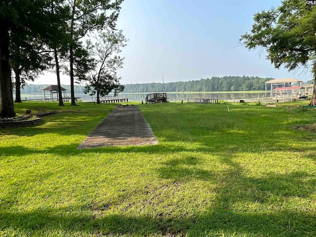 view of yard featuring a gazebo