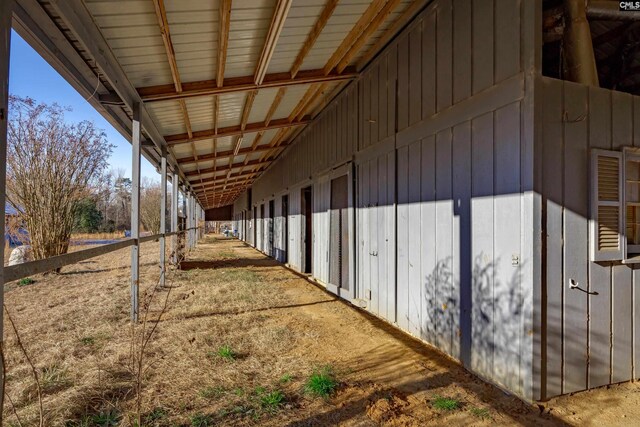 view of horse barn