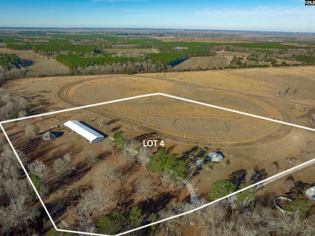 drone / aerial view featuring a rural view