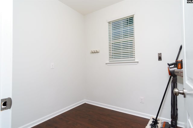 interior space with dark hardwood / wood-style flooring