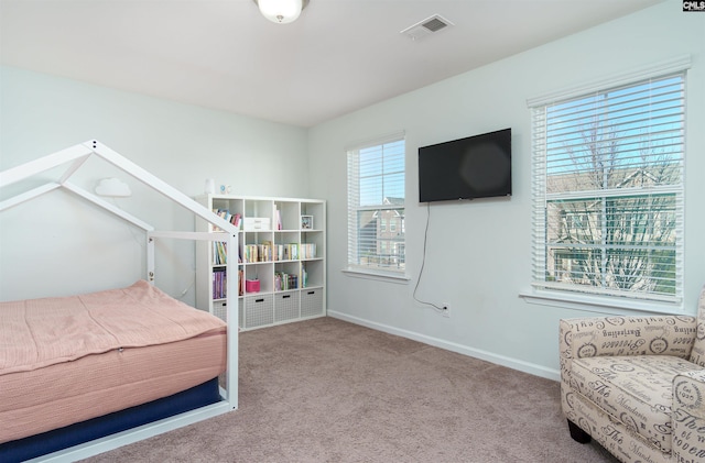 view of carpeted bedroom