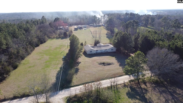 bird's eye view featuring a rural view