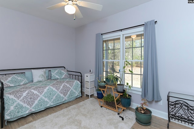 230 Wildlife Rd, Lexington, SC 29072 - bedroom with ceiling fan and hardwood / wood-style flooring