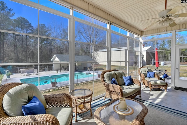 230 Wildlife Rd, Lexington, SC 29072 - sunroom / solarium with ceiling fan