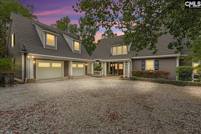 view of front property with a garage