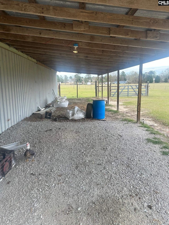 exterior space featuring a rural view