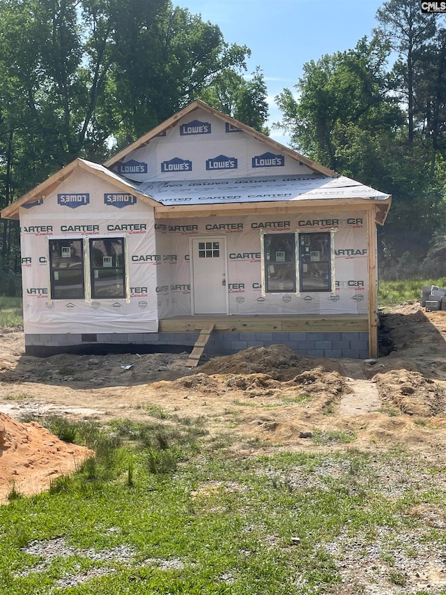 view of property under construction