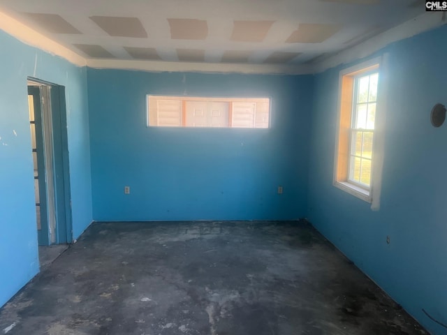 empty room with concrete floors