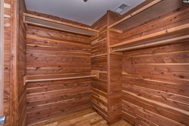 spacious closet featuring wood-type flooring