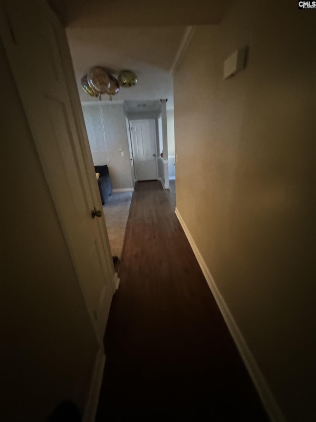 hallway with baseboards