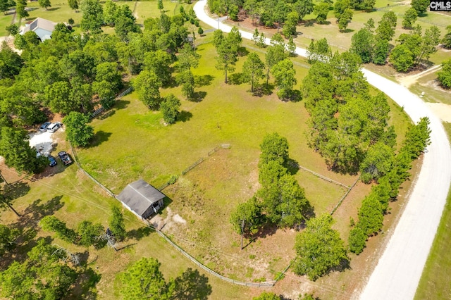 drone / aerial view with a rural view