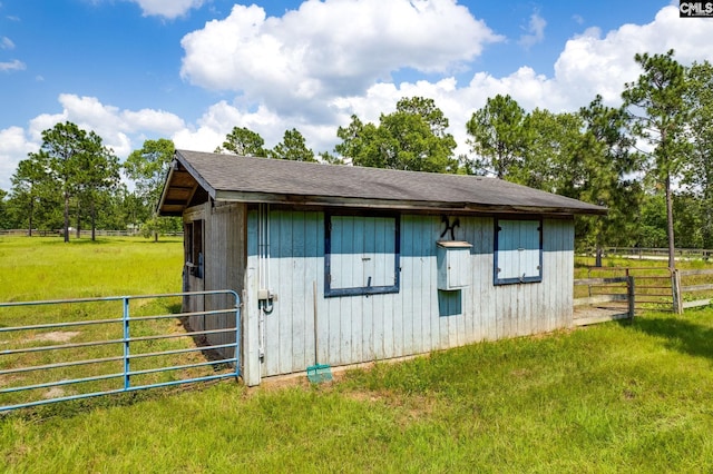 view of horse barn