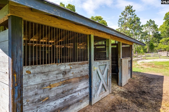 view of horse barn