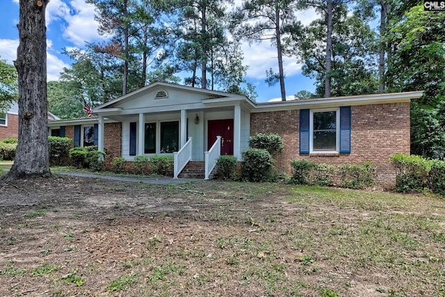 view of single story home