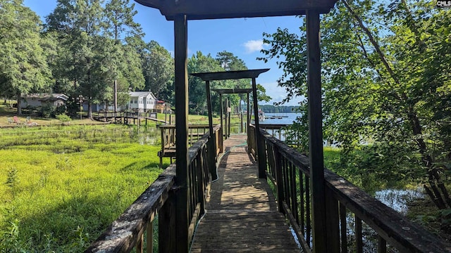 view of dock