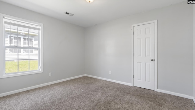 view of carpeted empty room