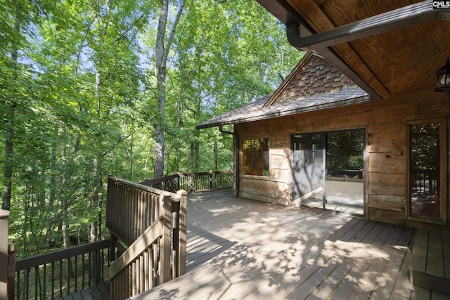 view of wooden terrace