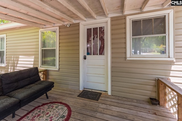 view of wooden deck