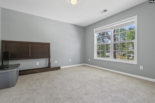 unfurnished living room with carpet