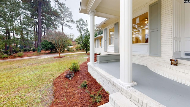 exterior space featuring a porch