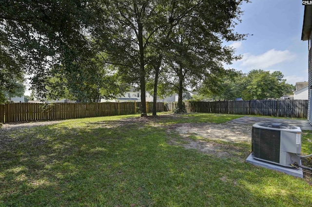 817 Wickham Ln, Columbia, SC 29229 - view of yard featuring a fenced backyard and central AC unit