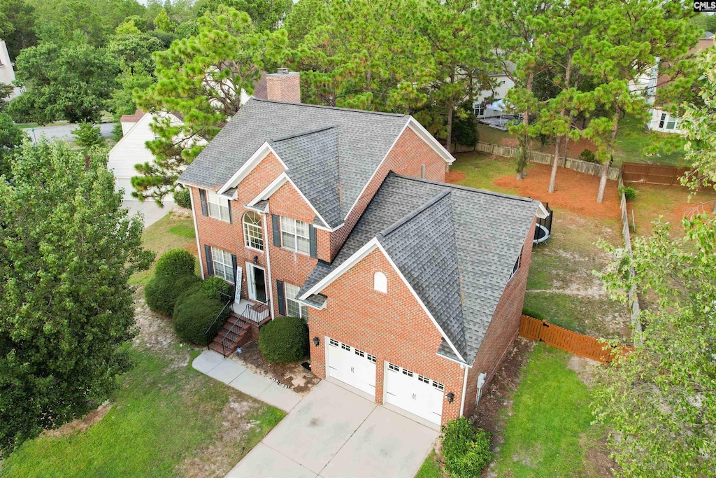 birds eye view of property