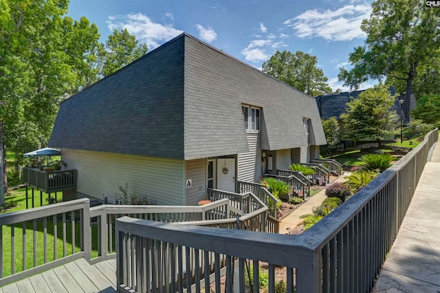 view of wooden deck