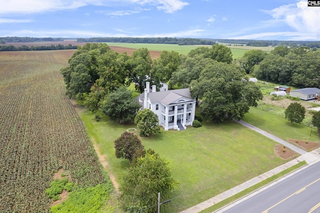 drone / aerial view with a rural view