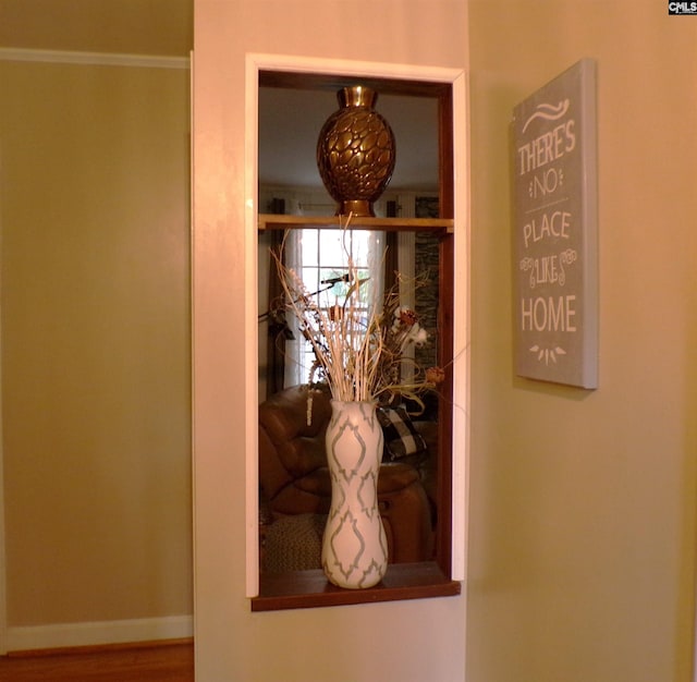 details featuring wood-type flooring