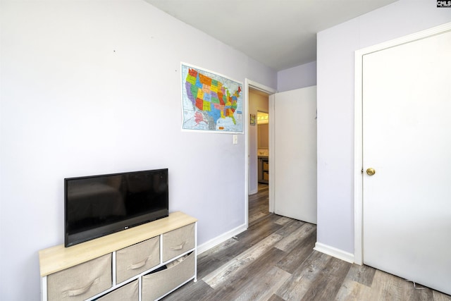 interior space featuring dark hardwood / wood-style floors