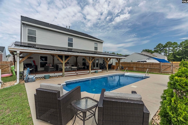 view of pool featuring a patio area