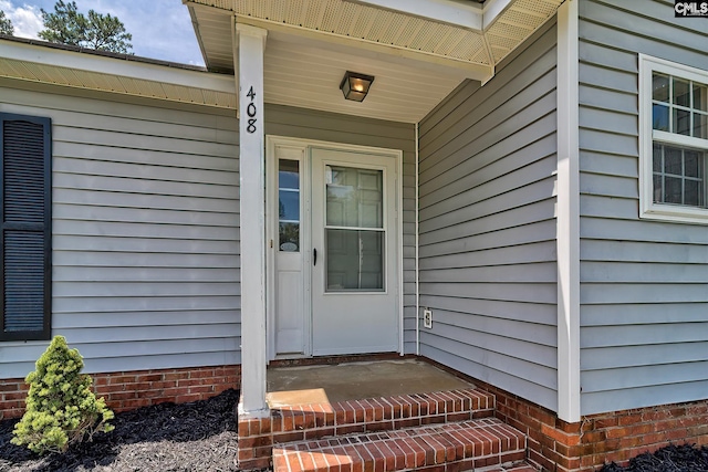 view of doorway to property