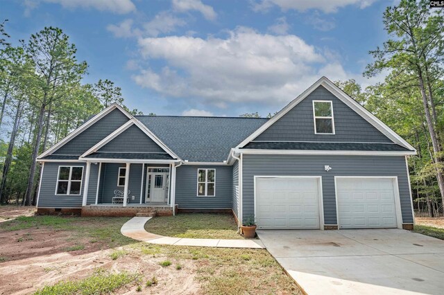 craftsman-style house with a garage