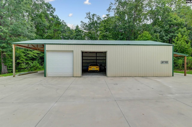 garage featuring a detached garage