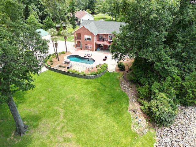 birds eye view of property