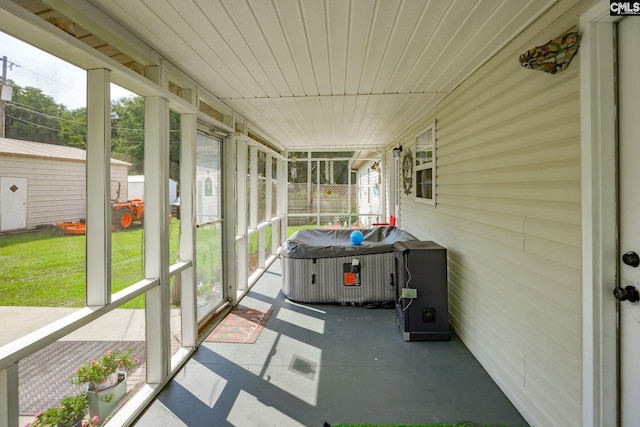 view of sunroom / solarium