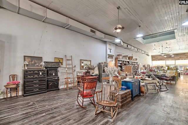 interior space featuring dark hardwood / wood-style floors