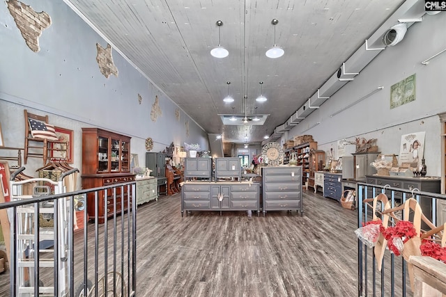 interior space with hardwood / wood-style floors