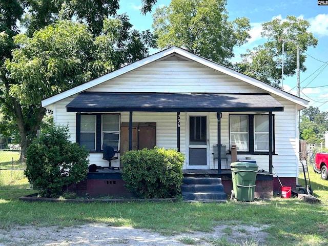 bungalow-style home featuring a porch