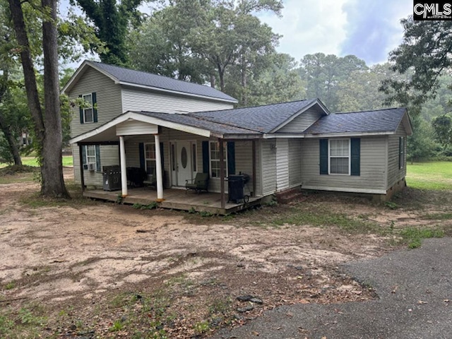 view of front of home with a porch