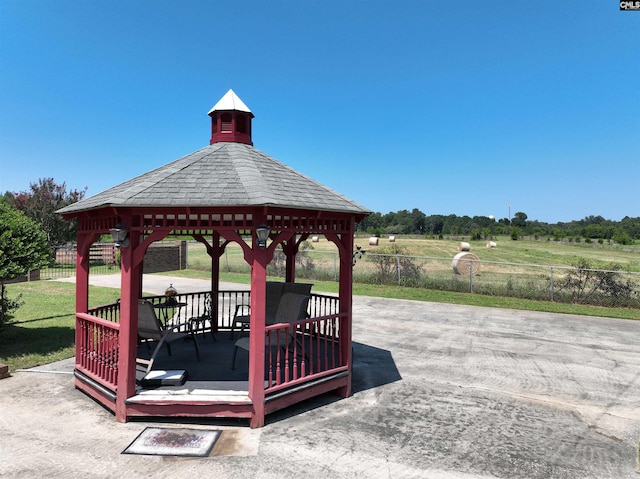 view of home's community with a gazebo